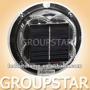 Round LED Solar Dock Light with Solar Panel