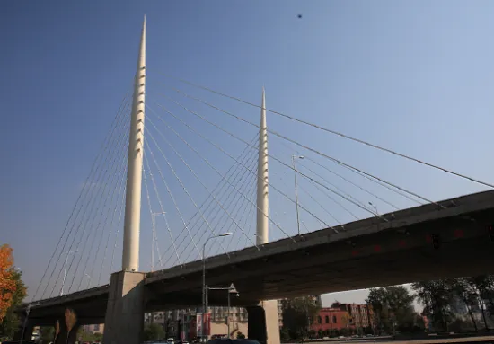Single And Double Lane Steel Structure Overpass Bridge
