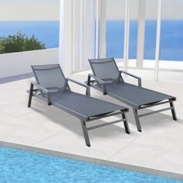 Wholesale Hotel Swimming Pool Waterproof Folding Aluminum Beach Chaise Lounge Chair - Outdoor Furniture