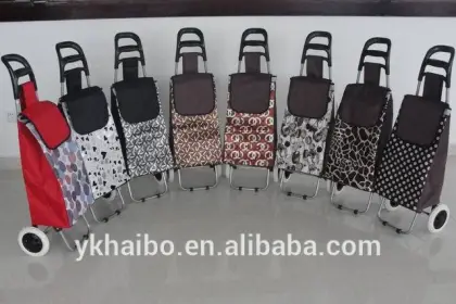 haibo 600D fabric steel 2 wheel shopping trolley