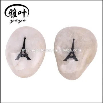 Wholesale Natural Stones with Eiffel Tower Laser Engraving