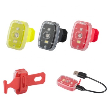 USB Rechargeable Bicycle Bike Light - 2 LED Front and Rear Tail Warning Light