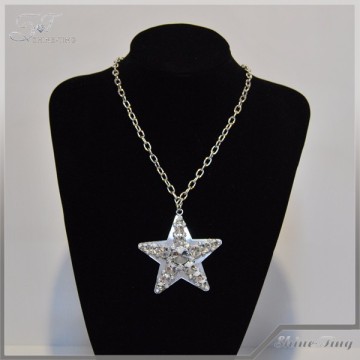 alibaba wholesale handmade silver jewellery big diamond star necklace
