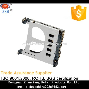6pins SIM Card holder with a metal lock clip