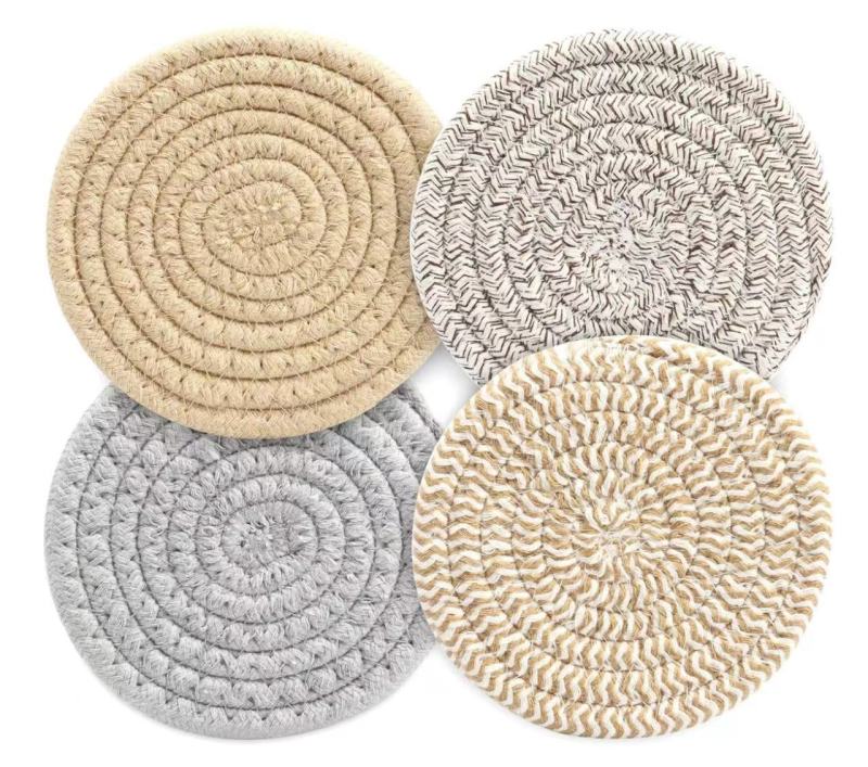 Elegant Wooden Coaster Set for Home Use