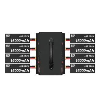 High-Power 1200W Agricultural Spraying Aircraft with 2-6S LiHV Battery Balance Charger and Eight Output Channels