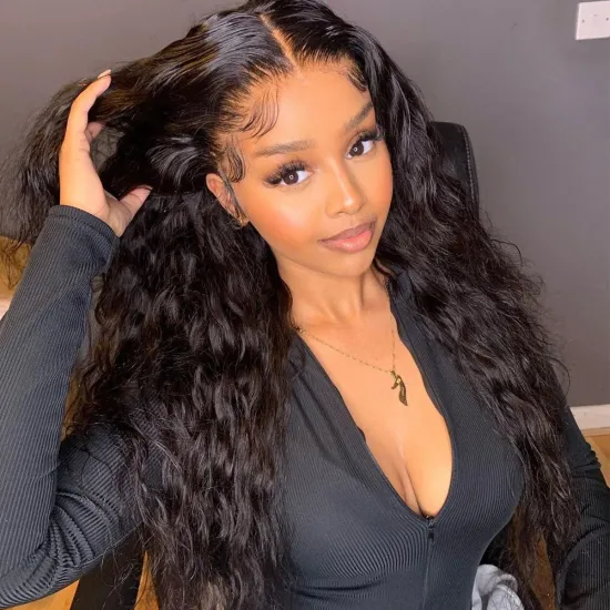 FREE ship Wholesale 180 Density HD lace front wig body wave 100 Brazilian Virgin Hair closure human hair wigs for black women