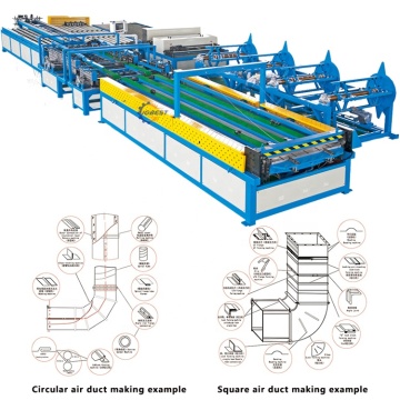 HVAC Air Duct Making Manufacturing Machine / Pipe Making Machine