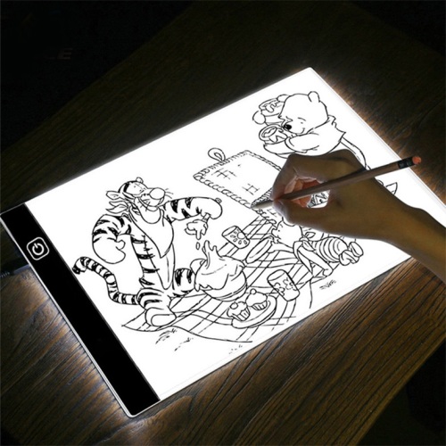 Tablero de dibujo de arte LED de rastreo de caja de luz A4