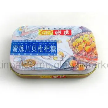 Tin cans of packing some medicine for cough