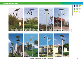 YULAN newest product 15w/25w/50w/3.5m solar light led for garden