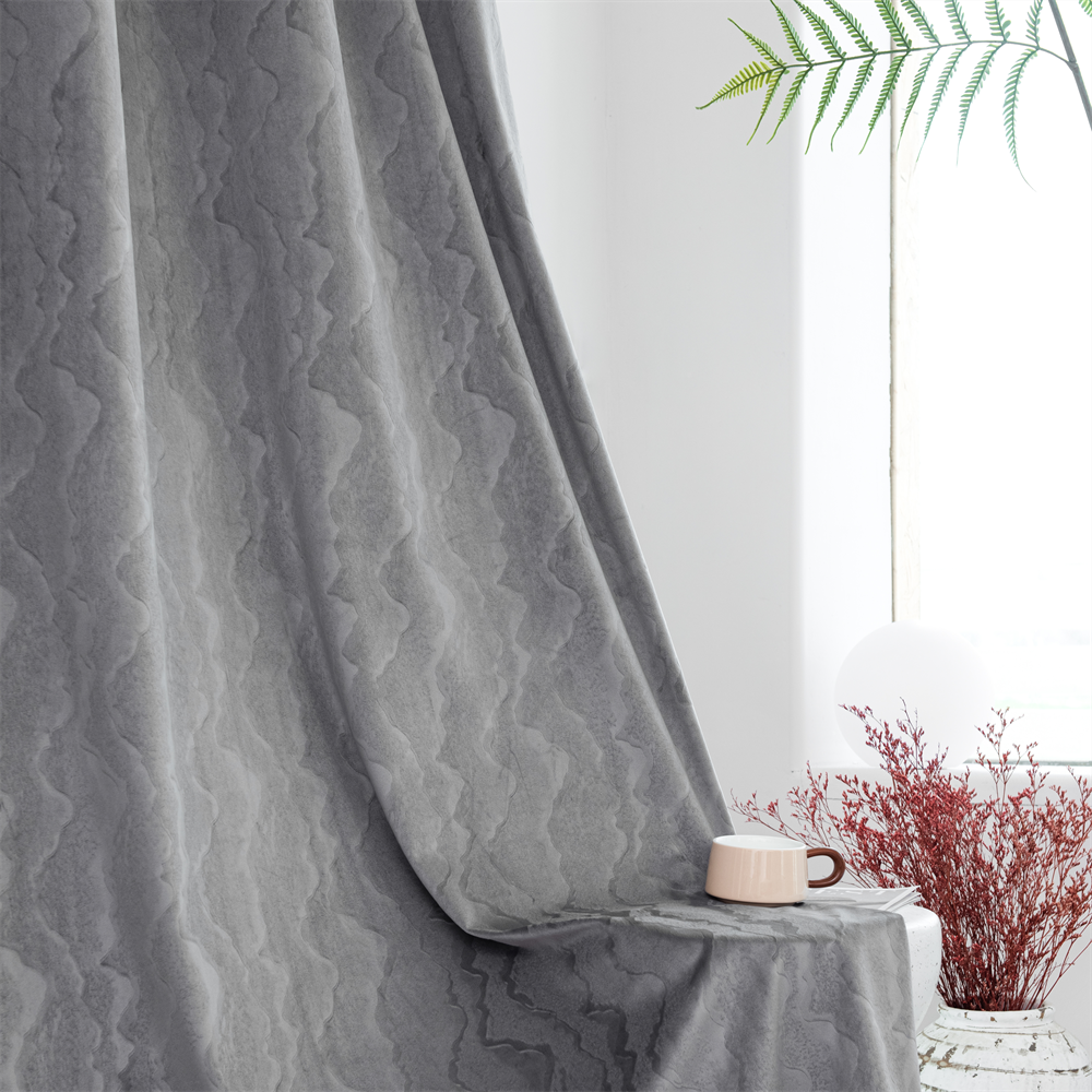 Couleur de couleur solide Softy Curtain Fabet en velours