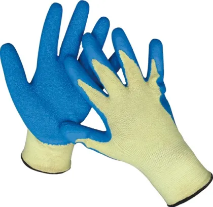Latex palm coated nylon working gloves