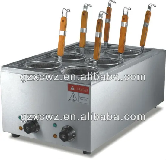 table top six basin electric noodle cooker