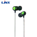 Earbuds estéreo estéreo de ouvido Trançado fio de fiação de trigo fone de ouvido para telefone inteligente para celular Android