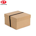 Natural Brown Kraft Paper Apparel Box with Lid