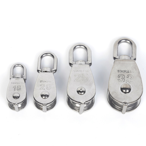 Super wear-resistant stainless steel single pulley Lifting pulley hoist wire traction wheel Manufactory