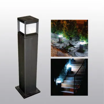 Morden style cuboid solar garden light with 2.5w solar panel