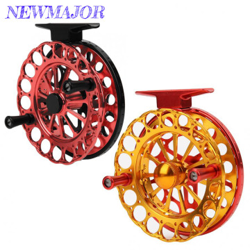 NEWMAJOR Baitcasting Reel Aluminium Alloy Fly Fishing Reel with Left/Right Handed Option and No Brakes Design