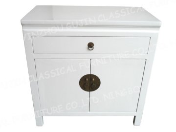 Modern Solid Wooden Cabinet with 1 Drawer 2 Door