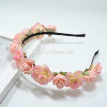Yiwu factory whoelsale Fabric Flower Soft Fancy Headbands for Girls 358G03FF