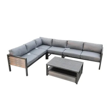 Aluminum Garden Sofa: New Design 5-Piece Outdoor Corner Sofa Set