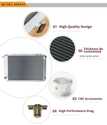 Aluminum Radiator for Ford Models: Fairmont, Granada, LTD, Mustang, Thunderbird, Continental, Capri, Cougar, Grand Marquis