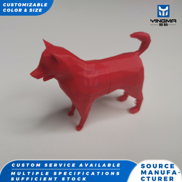 Yaratıcı Hollow Düşük Poli 3D Baskılı Shiba Heykeli