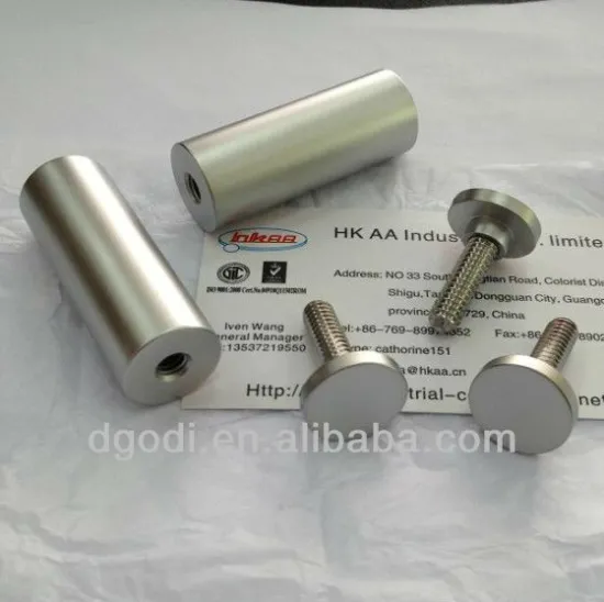 satin chrome plated brass decorative nut and bolt