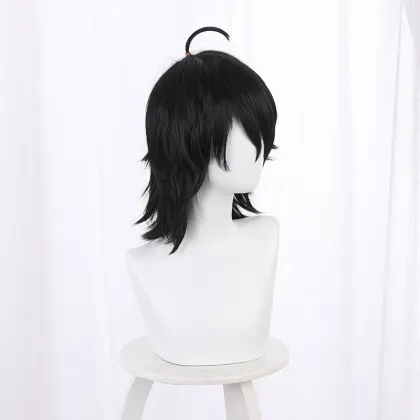 Ainizi 40cm Natura Wave Straight Black Cosplay Wig for Identity V