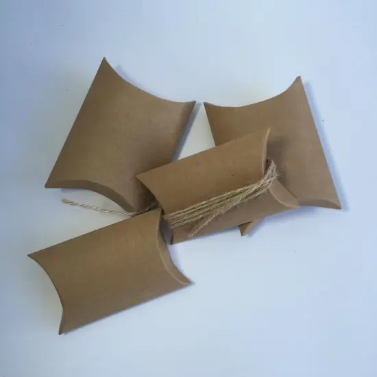 Pillow Box Candy Favor Boxes With Hemp Rope