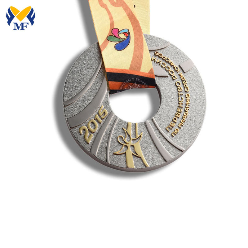 Cheap Custom Swimming Sports Medals With Ribbon