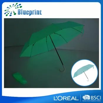 High quality customized 3 folding fluorescence umbrella