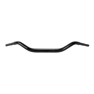 Black Powder Coated 1.25\" Solid Steel Drag Bars for Harley Davidson Motorcycles