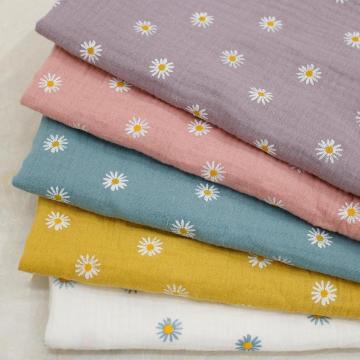 Printed washed cotton fabric