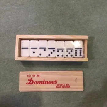 Baby Mini Dominoes Set in Wooden Box