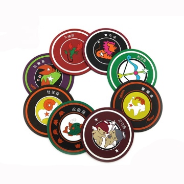 Custom Logo Printed Silicone Coasters for Office Hotels