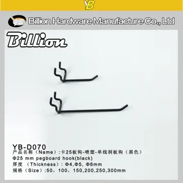 Shop fittings powder coated pegboard wire display hook