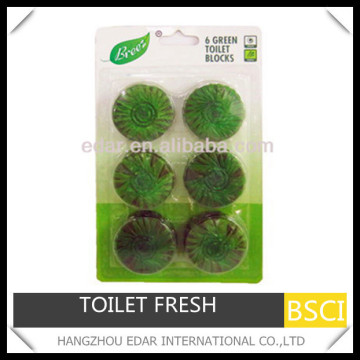 6pc green loo blocks toilet cleaning freshener