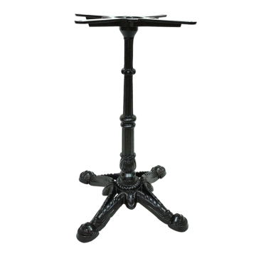Black Cast Iron Table Base 4 Claw 400x400mm Height Adjustable 720mm Cross Top Plate Outdoor Commercial Furniture Restaurant Bist