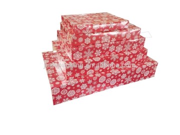 Folded boxes with 300gsm paper snowflake christmas boxes