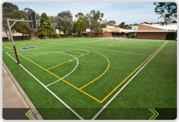 18mm Height Basketball Field Artificial Lawn