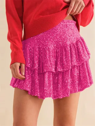 2024 Hot Selling High Density Pearl Sequin Half Skirt