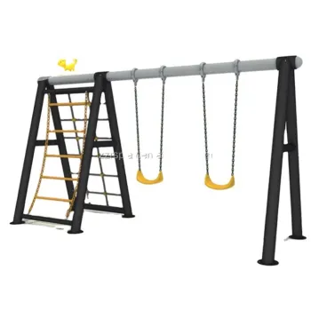 Outdoor Fitness Monkey Bar with Swing Set, Slide, and Rocking Chair for Playgrounds
