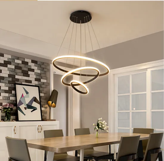 Indoor Lighting Modern Restaurant Ceiling Decoration Stainless Steel Chandeliers Round Led Pendant Led Ceiling Lights Fixtures