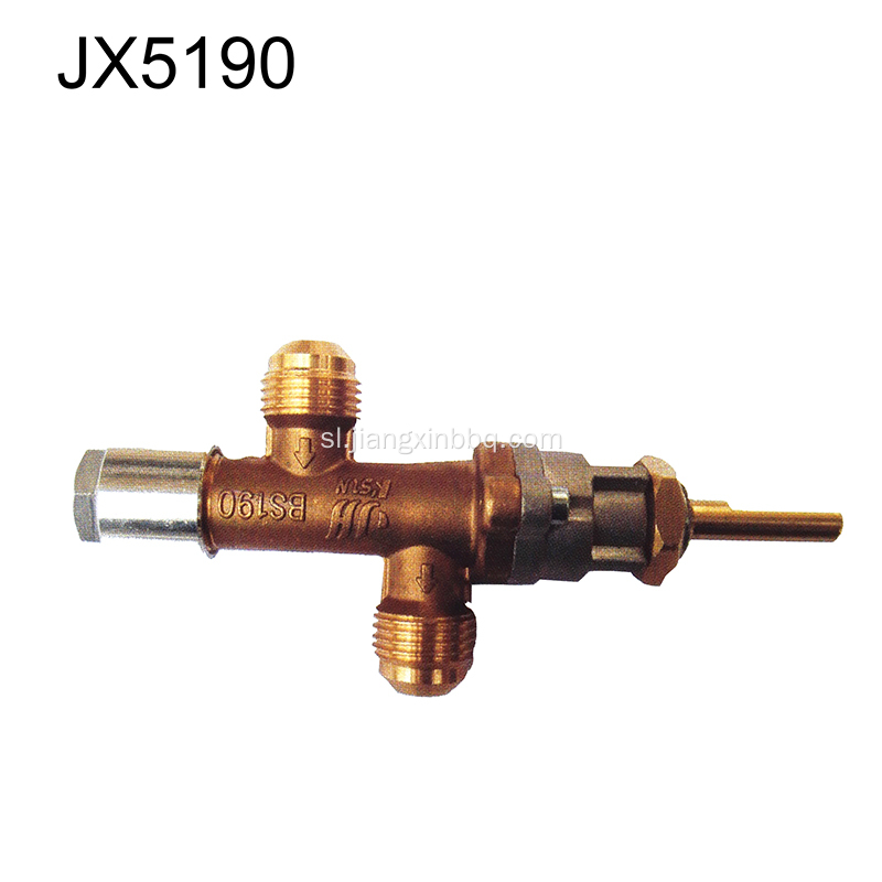 Medeninasti plinski ventil, primeren za plinski grelec