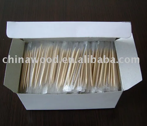 Cello wrapped wooden toothpick