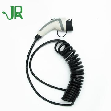 Ev charging station Type1 connector Tethered Spiral Cable