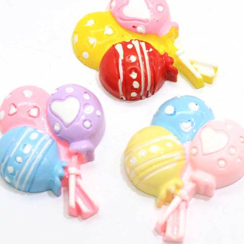 Parte posteriore piatta Kawaii a forma di palloncino in resina Cabochon per bambini Ornamenti giocattolo fai-da-te Perline Charms Decorazione camera da letto Distanziatore