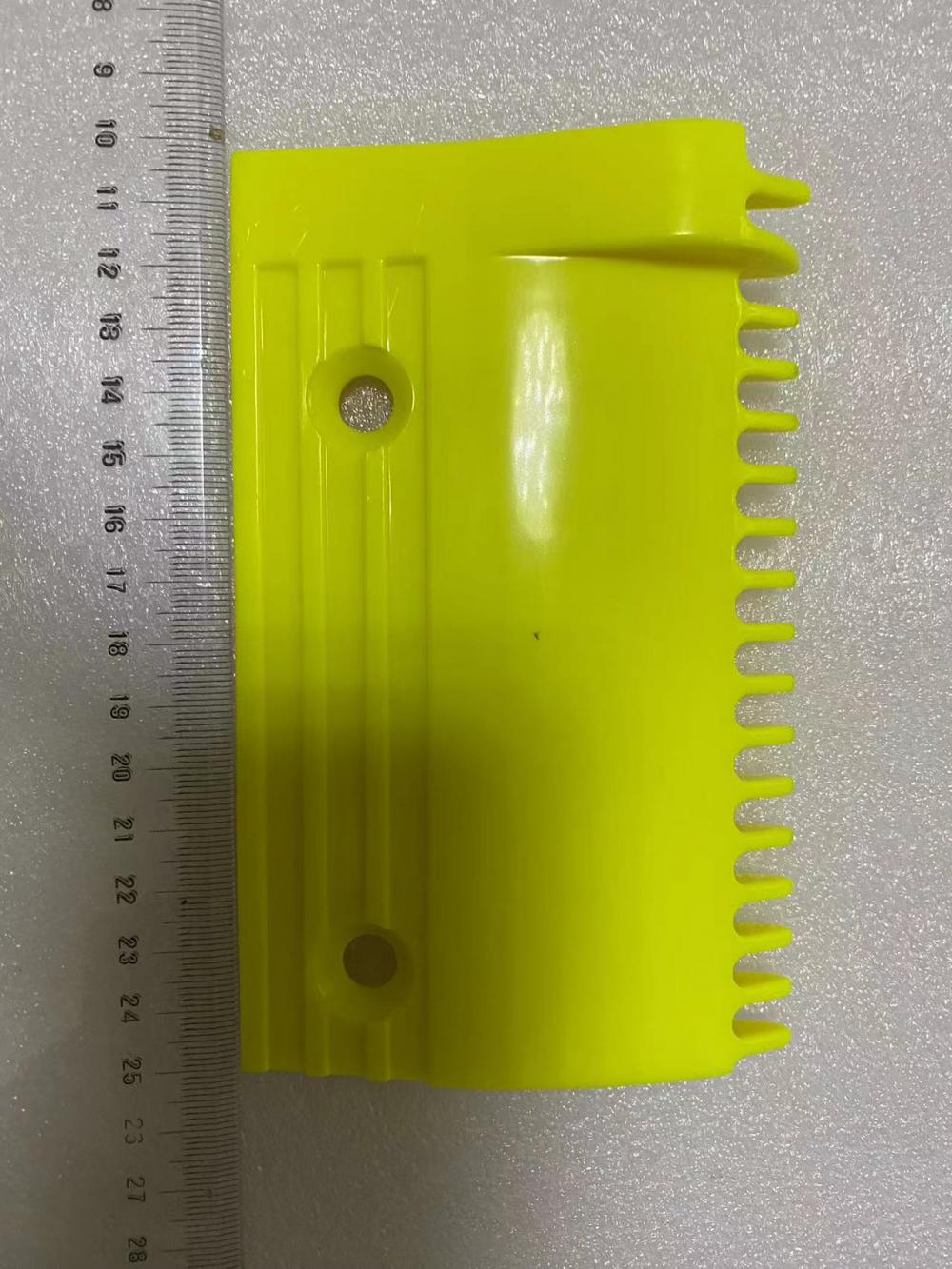 Placa de peine amarilla de 17 dientes para escaleras mecánicas Hitachi